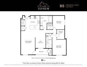 B5 - 2 Bedrooms / 2 Bath 1102 1102 floor plan